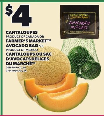 CANTALOUPES OR AVOCADO BAG OR FARMER'S MARKET™ …