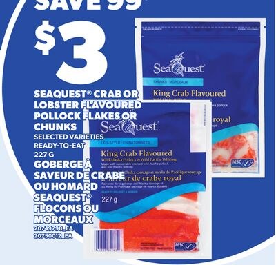 SEAQUEST® CRAB OR LOBSTER FLAVOURED POLLOCK FLA…