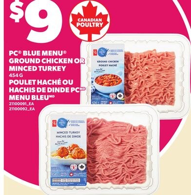 PC® BLUE MENU® GROUND CHICKEN OR MINCED TURKEY,…