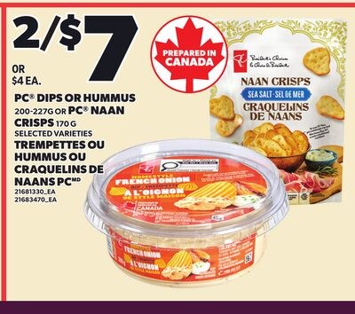 PC® DIPS OR HUMMUS OR NAAN CRISPS, 200-2276 OR …