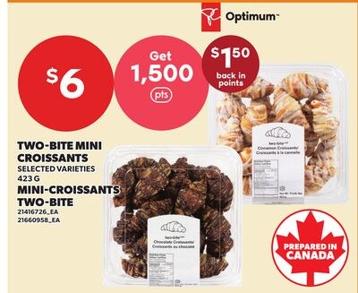 TWO-BITE MINI CROISSANTS, 423 G