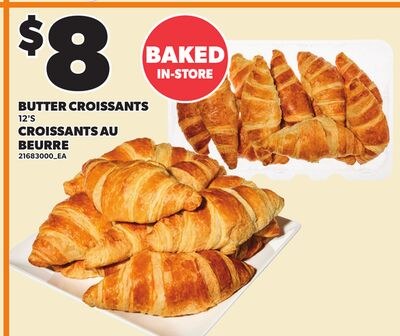 BUTTER CROISSANTS, 12'S
