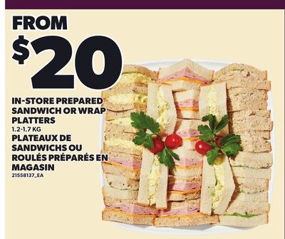 IN-STORE PREPARED SANDWICH OR WRAP PLATTERS, 1.…