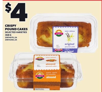CRISPY POUND CAKES, 364 G