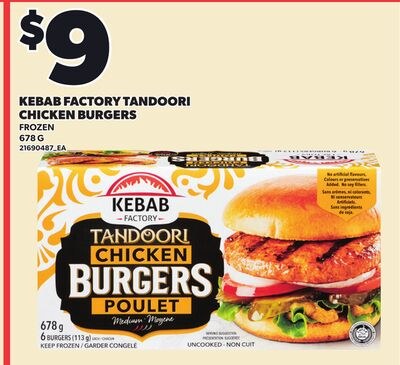 KEBAB FACTORY TANDOORI CHICKEN BURGERS, 678 G