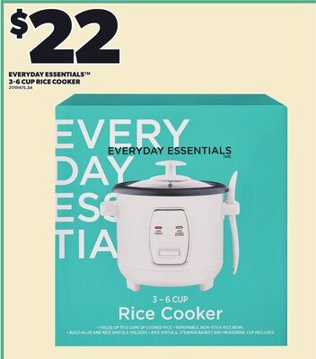 EVERYDAY ESSENTIALS™ 3-6 CUP RICE COOKER