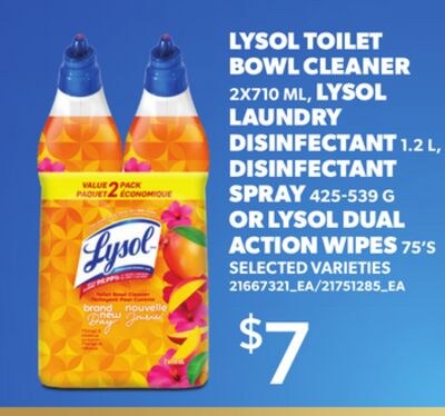 LYSOL TOILET BOWL CLEANER, 2X710 ML, LYSOL LAUN…