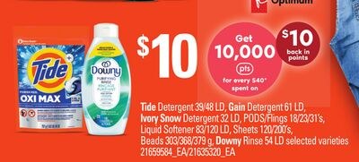 TIDE DETERGENT 39/48 LD, GAIN DETERGENT 61 LL, …