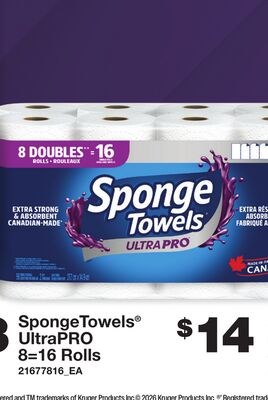 SPONGETOWELS® ULTRAPRO, 8-16 ROLLS