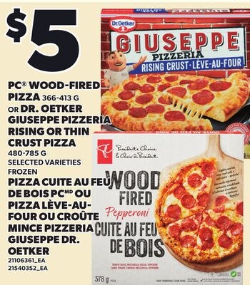 PC® WOOD-FIRED PIZZA 366-413 G OR DR. OETKER GI…