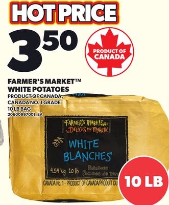 FARMER'S MARKET™ WHITE POTATOES, 10 LB BAG