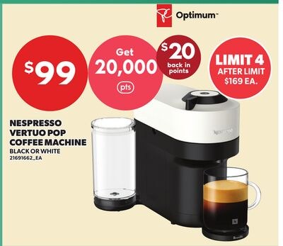 NESPRESSO VERTUO POP COFFEE MACHINE