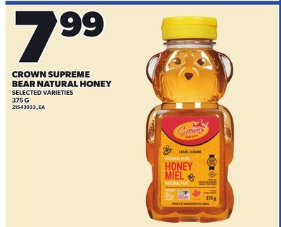 CROWN SUPREME BEAR NATURAL HONEY, 375 G