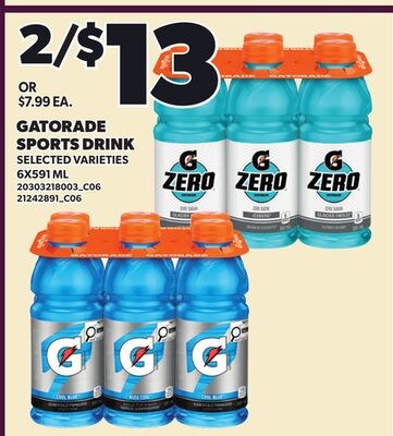 GATORADE SPORTS DRINK, 6X591 ML