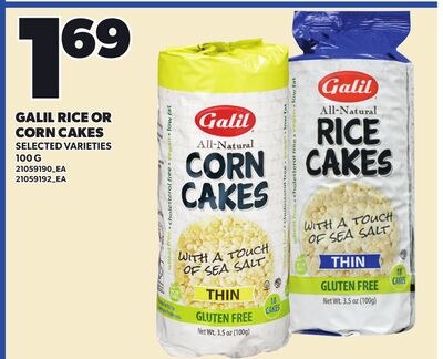 GALIL RICE OR CORN CAKES, 100 G