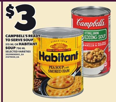 CAMPBELL'S READY TO SERVE SOUP!, 515 ML OR HABI…