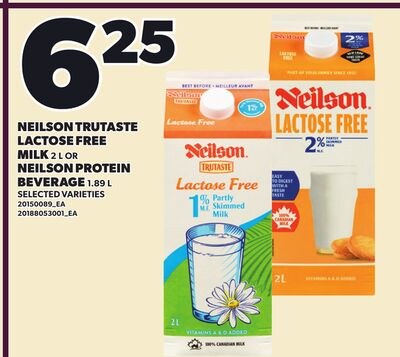 NEILSON TRUTASTE LACTOSE FREE MILK, 2 L OR NEIL…