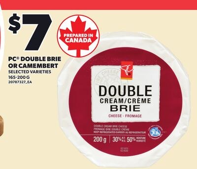 PC® DOUBLE BRIE OR CAMEMBERT, 165-200 G