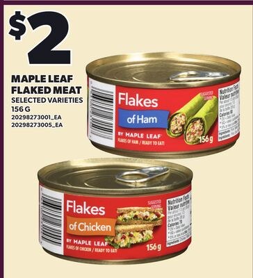 MAPLE LEAF FLAKED MEAT, 156 G