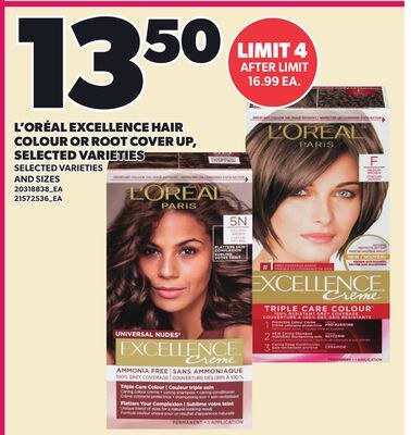L'OREAL EXCELLENCE HAIR COLOUR OR ROOT COVER UP