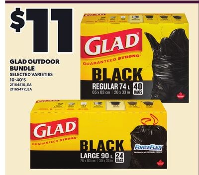 GLAD OUTDOOR BUNDLE, 10-40'S