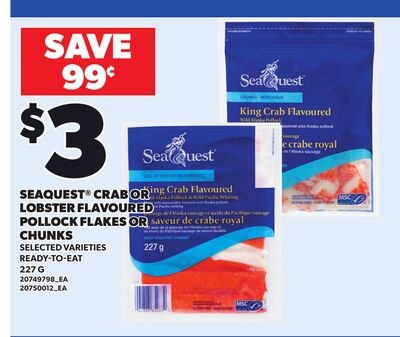 SEAQUEST® CRAB OR LOBSTER FLAVOURED POLLOCK FLA…