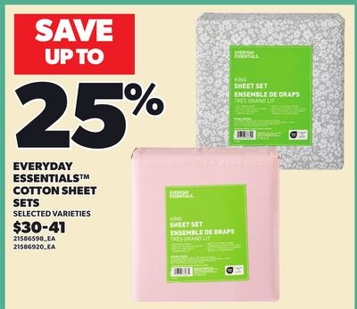 EVERYDAY ESSENTIALS™ COTTON SHEET SETS