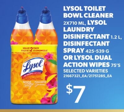 LYSOL TOILET BOWL CLEANER, 2X710 ML, LYSOL LAUN…