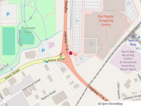 Location of Griffin Jewellery Designs – Northgate Shopping Centre at 1500 Fisher Street, North Bay
