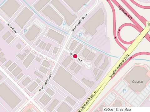 Location of Hi-Lon Glass at 16 Bram Court, Brampton