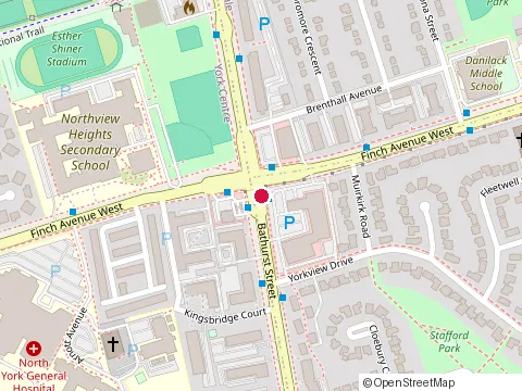 Location of Subway at 4907 Bathurst Street, Toronto
