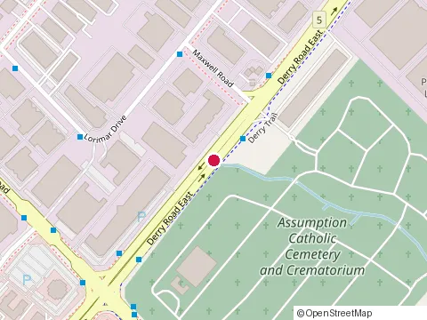 Location of Percon Construction Inc at 1325 Derry Rd E, Mississauga