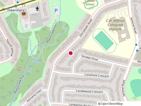 Location of Rizzardi Investments at 221 Derrydown Rd, North York
