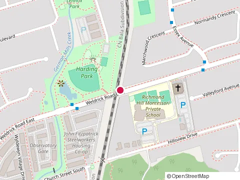 Location of Steel Kids Childcare at 105 Weldrick Rd E, Richmond Hill