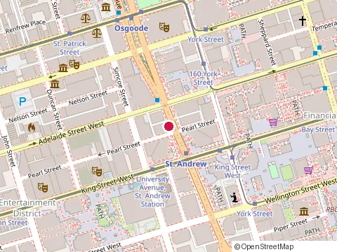Location of T C Mitchell Insurance Agencies at 154 University Ave Suite 610, Toronto