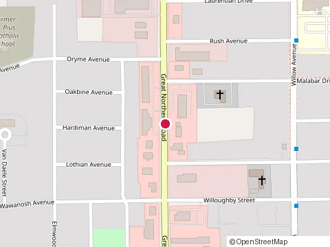Location of Youngs Insurance Brokers Inc at 126 Great Northern Rd, Sault Ste. Marie