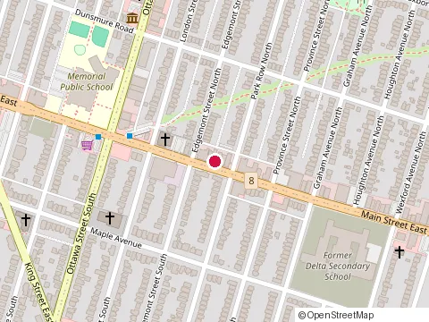 Location of Becker Window & Door Systems at 1219 Main St E, Hamilton