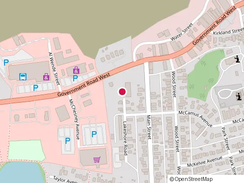 Location of Brook Home Renovations at 1 Lakeshore Rd, Kirkland Lake
