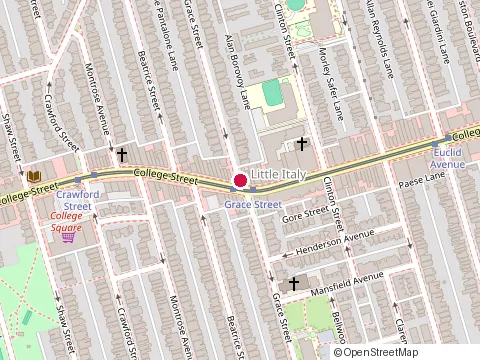 Location of C G A Glass & Mirror at 312 Grace St, Toronto