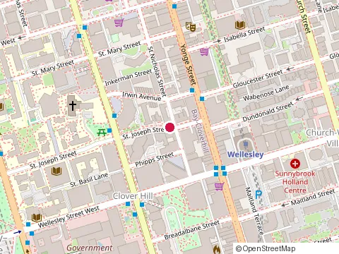 Location of Canadian Music Centre at 20 St Joseph St, Toronto