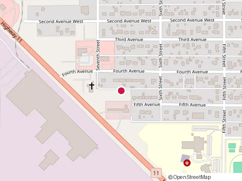 Location of Englehart Public Library at 71 Fourth Ave, Englehart