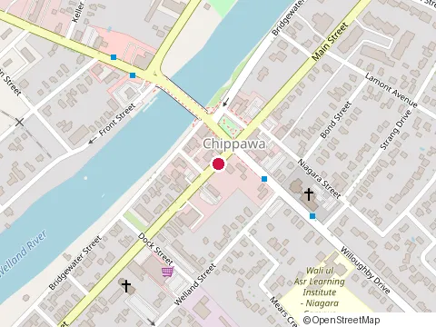 Location of Niagara Falls Public Library at 3763 Main Street, Niagara Falls