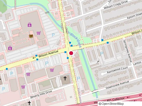Location of North York Public Library at 2141 Jane St, North York