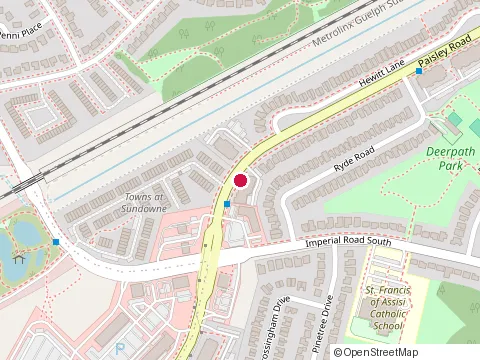 Location of M&M Food Market at 926 Paisley Rd, Guelph