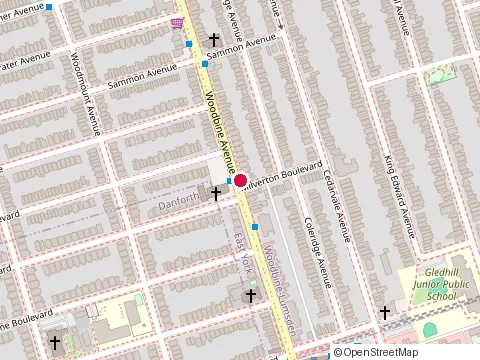 Location of Accufix Appliance Service & Sales at 1167 Woodbine Ave, East York