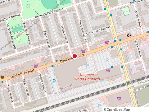 Location of Ashraf Professionals at 3000 Danforth Ave, East York