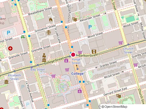 Location of Metro at 444 Yonge St, Toronto