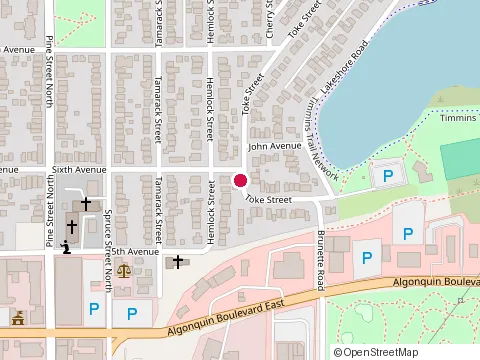 Location of Bargain Shop The at 414 Algonquin Blvd E, Timmins