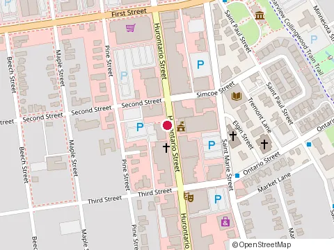 Location of Brittain Real Estate at 112 Hurontario St, Collingwood
