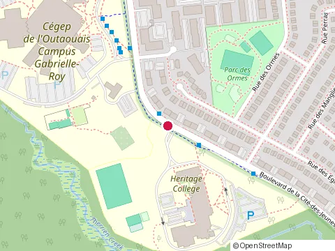 Location of College Heritage (Cegep) at 325 Boul de la Cité-des-Jeunes, Gatineau